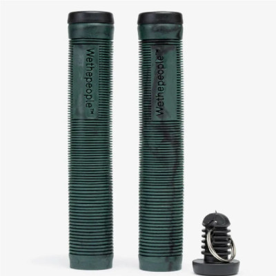 Гріпси WeThePeople PERFECT without flange 165mm Ø 29.5mm темно зелені з чорними розводами, з брелком барендом
