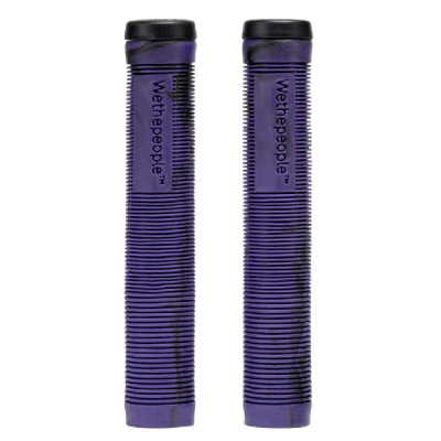Гріпси WeThePeople PERFECT without flange 165mm Ø 29.5mm темно фіолетові з чорними розводами, з брелком барендом