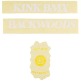 Набір наклейок на раму KINK BMX Backwoods Decal Kit (білі)