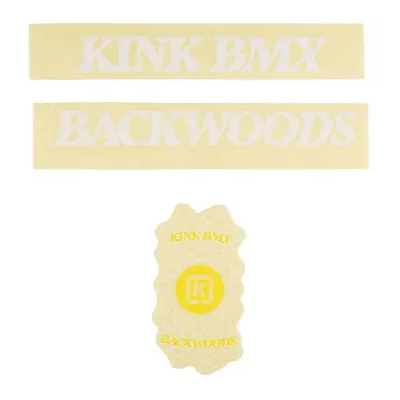Набір наклейок на раму KINK BMX Backwoods Decal Kit (білі)