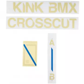 Набір наклейок на раму KINK BMX Crosscut Decal Kit (кремово-голубі)
