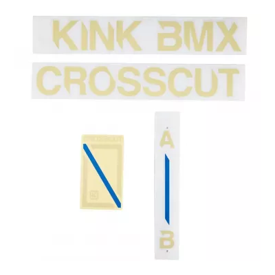 Набір наклейок на раму KINK BMX Crosscut Decal Kit (кремово-голубі)