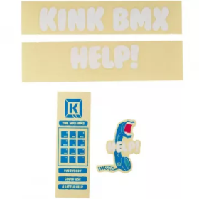 Набір наклейок на раму KINK BMX Williams Decal Kit (біло-голубі)