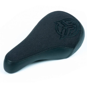 🖤 Сідло BMX Federal Mid Stealth Logo | Чорне Тканина/Шкіра з Вишитим Логотипом
